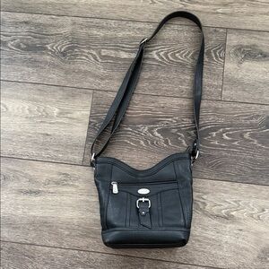 boc Black Leather Crossbody Bag